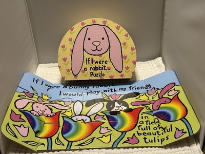 Jellycat If I were a rabbit  puzzle bunny pink jelly cat complete