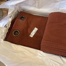 Laura Ashley Swanson Crimson Eyelet thermal blackout Curtains 3m rrp £350 