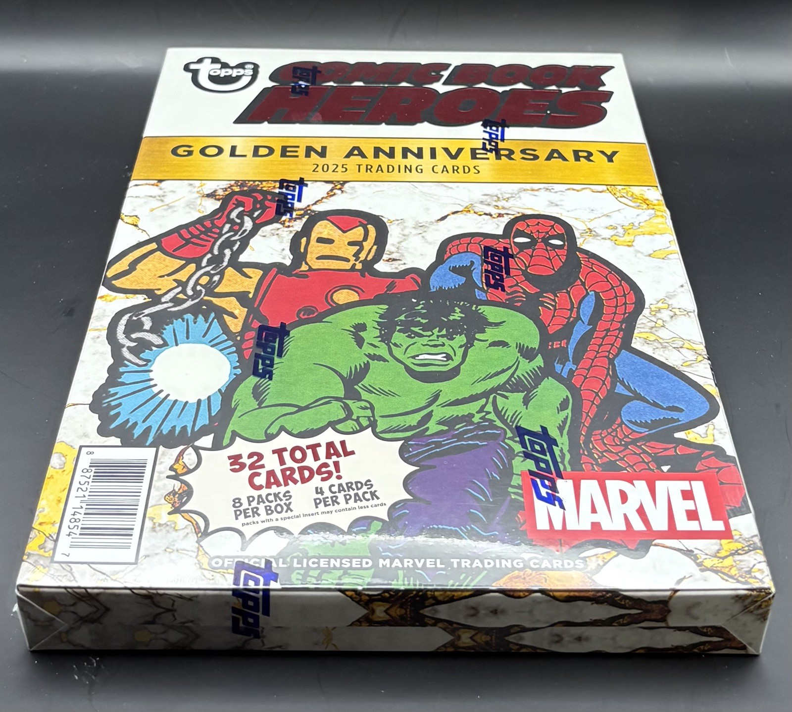 2025 Topps Marvel Comic Book Heroes 1975 Golden Anniversary Hobby Box in Hand 