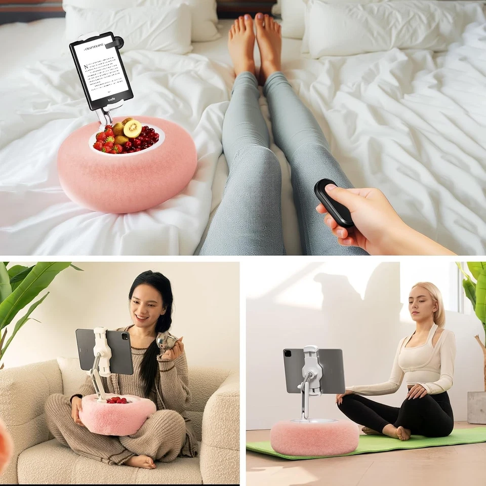Tablet Stand Pillow for Reading & Watching Videos, Pink - Image 4 of 4