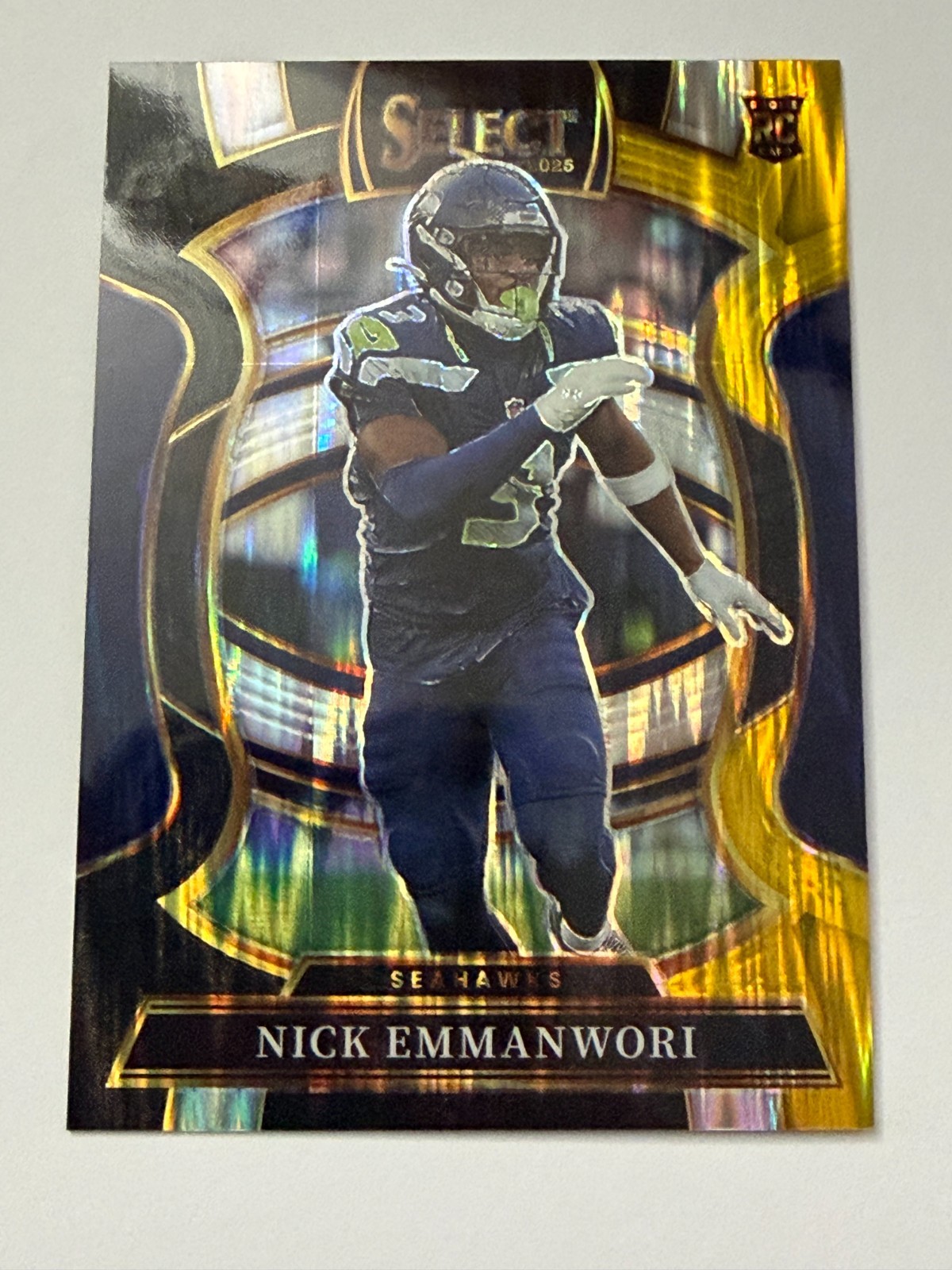2025 Panini Select - Concourse Nick Emmanwori #15 Black & Gold Shock Prizm (RC)