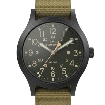 Timex Expedition Scout TW2Y62900 36mm Quarz Grün Stoff Field Watch Japan Neu