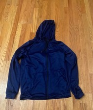 Nike Men Jacket Zip Up Hoodie Blue Size Small Dri-fit