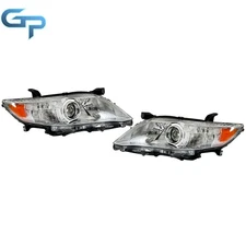 For Toyota Camry 2010-2011 Halogen Headlights Assembly Right&Left Side Chrome