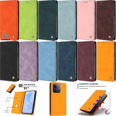 Hülle für Redmi A3 A5 15C 15 14C 13 12 K90 Skin Feel Flip Wallet Case Handyhülle