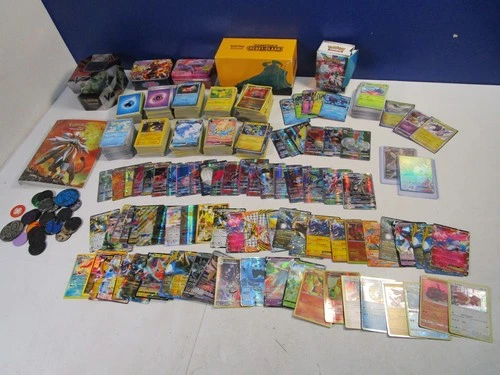 1250 POKEMON trading card job lot bundle set PIKACHU TGC tin box SHINY HOLO EX