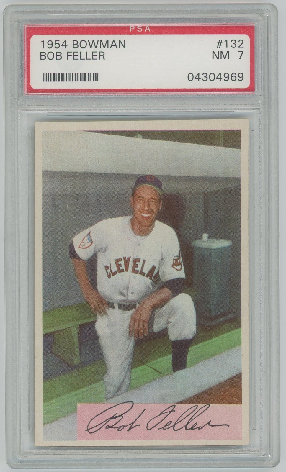 1954 Bowman #132 Bob Feller PSA 7