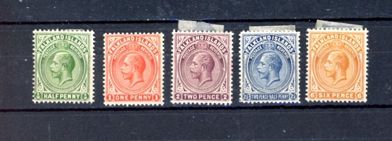 FALKLAND ISLANDS--Short Set Scott #41-#44 & $46