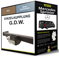 Starre AnhäNgerkupplung für Mercedes Sprinter 06.18- Kasten/Kombi/Bus G.D.W. AHK