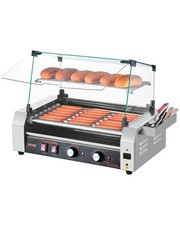 Hot Dog Roller, 18 Hot Dog 7 Rollers, Stainless Steel Sausage Grill Cooker, 1050