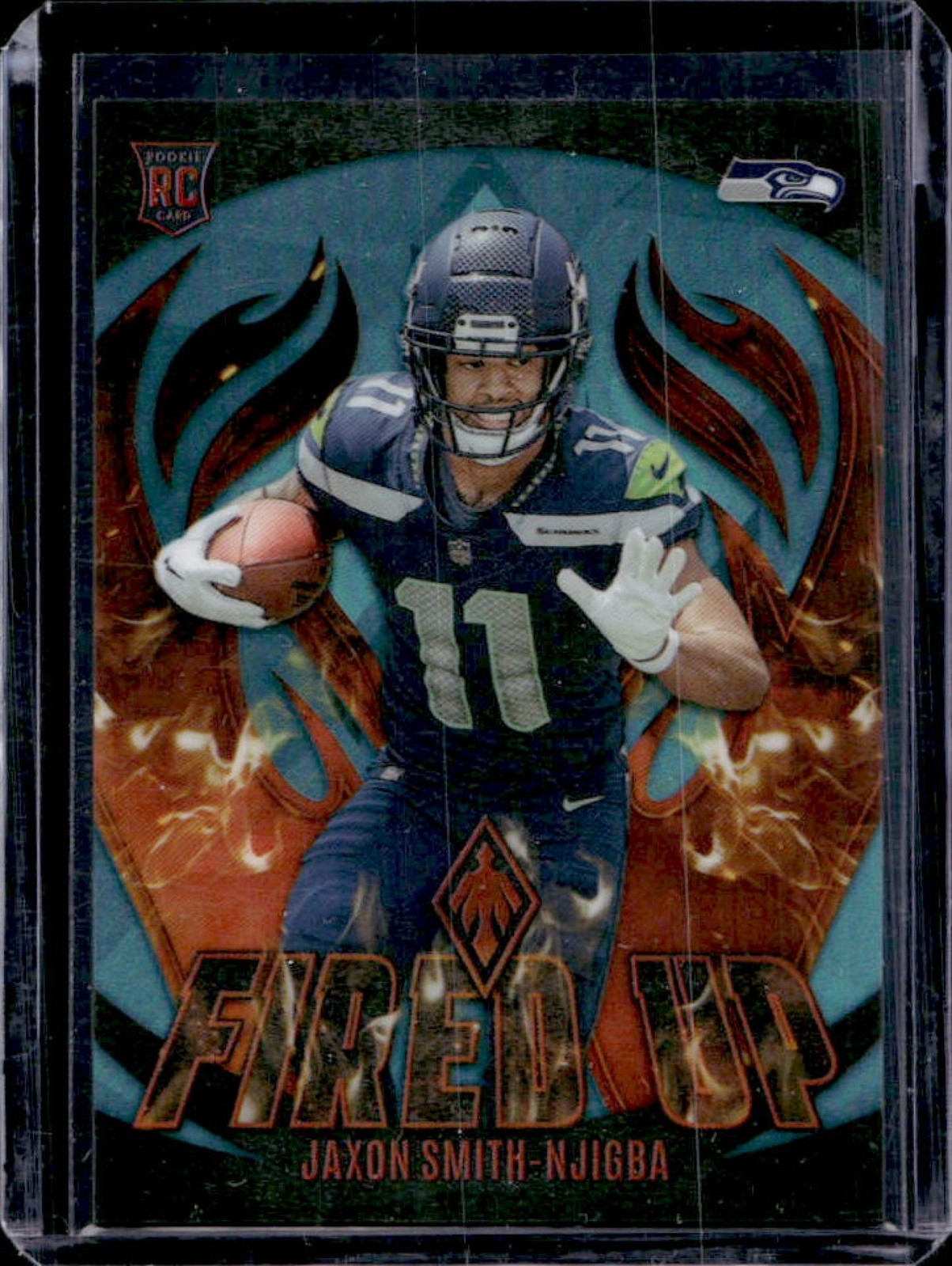 2023 Panini Phoenix Jaxon Smith-Njigba Fired Up RC Teal Rookie #/125 Seahawks