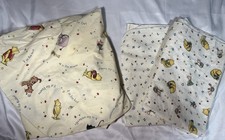Vintage 1998 Disney Classic Pooh Crib Fitted Sheet 3pc Set ABC Blanket