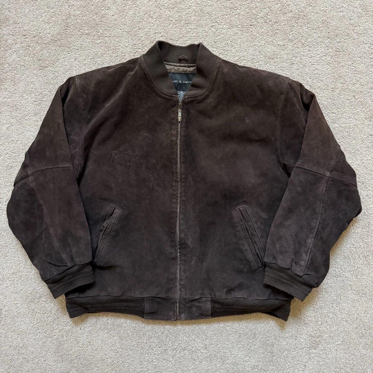 00s クロフトアンドバロー スエード ボンバージャケット XL 茶 7926 Croft & Barrow Coats, Jackets & Vests for Suede Outer Shell Men