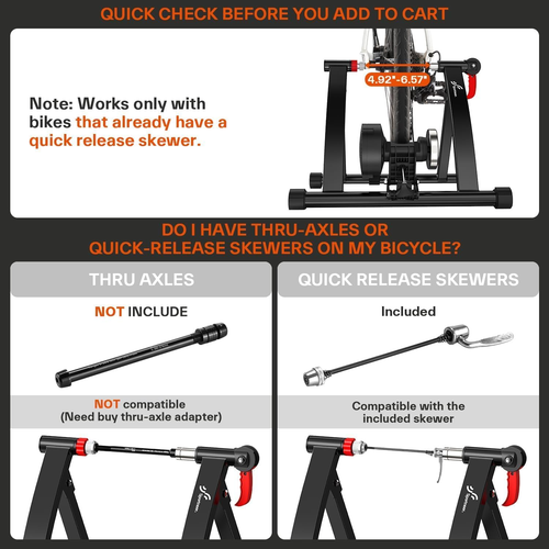 Bike Trainer - Magnetic Stationary Bike Stand for 26-28" & 700C Wheels - Adjusta - Picture 5 of 12