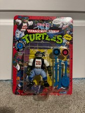 Classic Rocker Leo Rock'n Rollin' TMNT 1991 Playmates Sealed Unpunched Figure