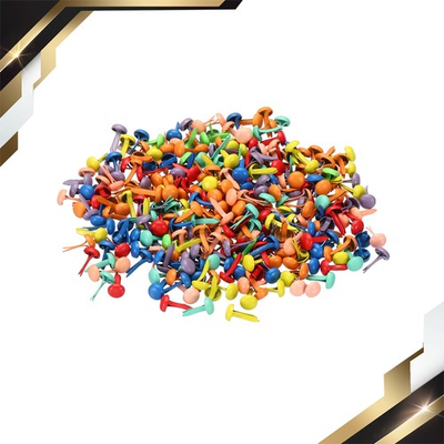 #ad #ad 4.5 x 8 mm Mini Brads for Paper Crafts300 Pcs Paper Fastener Assorted Colors $13.81