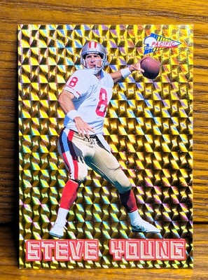  Steve Young 1993 Pacific Triple Folders Gold Prism #20 San Francisco 49ers HOF
