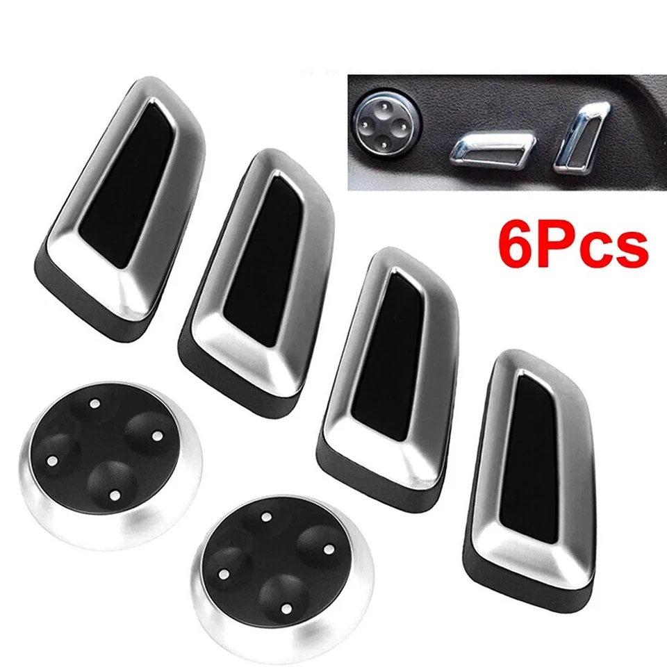 Car Seat Button Switch Cover 6Pcs Fit for A3 For A4 For A4L B8 A5 For A6 Q3 Q5 - Image 3 of 4
