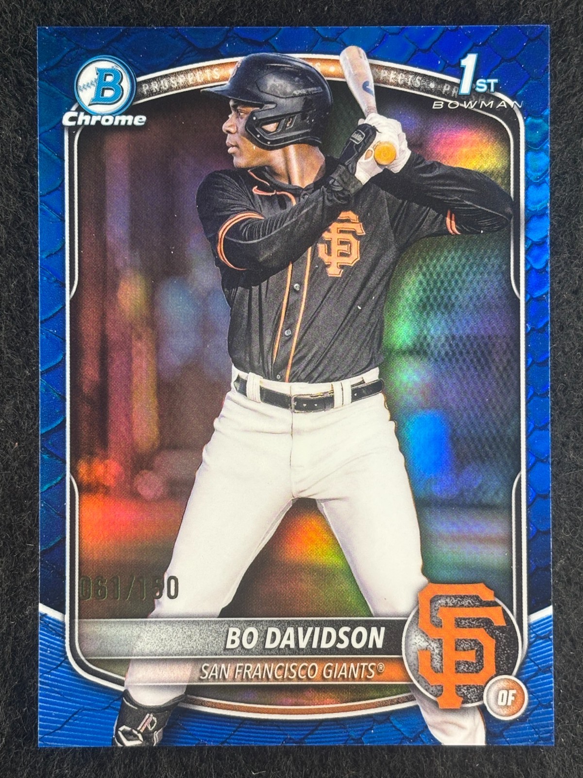 2025 Bowman Chrome - Bo Davidson #BCP-206 Blue Reptilian /150
