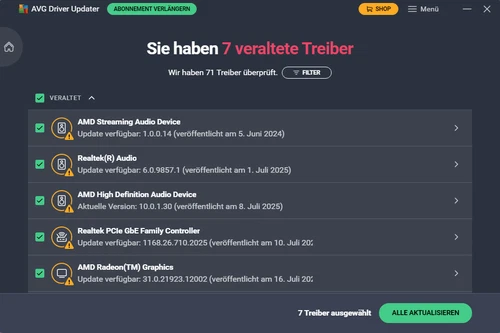 AVG Driver Updater 1-3 PCs 1-3 Jahre Digitale Lizenz License Code Key per E-Mail