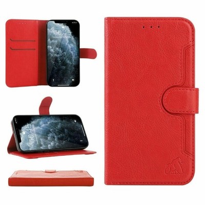 Leder Flip Wallet Ständer Kartenfach Hülle für iPhone 15, 14, 13, 12, 11, X