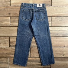 Vintage Calvin Klein Jeans Women's 27x26 Blue Straight Leg 90s