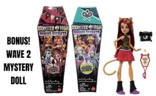 Monster High Buried Secrets Wave 4 Courtside Fang Out TORALEI STRIPE +1 DOLL LOT