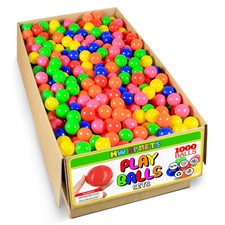 Balls Pit Plastic Crush Proof 1000 Assorted Colors MW Sports Ball Kids Toddlers