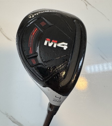 Taylormade M4 22° Hybrid 4 Fujikura Atmos Graphite Stiff 7S Right Hand Club 40” - Picture 2 of 9