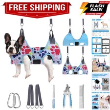 Dog Grooming Hammock Harness for Dogs  Cats with Pet Nail Clipper Trimmer - ...