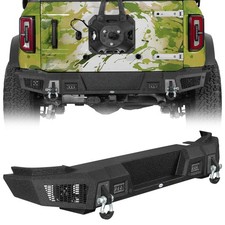Steel Rear Back Bumper W 4x Led Lights 2x D-rings Fit 2021-2026 Ford Bronco Steel Rear Back Bumper W 4x Led Lights 2x D-rings Fit 2021-2026 Ford Bronco