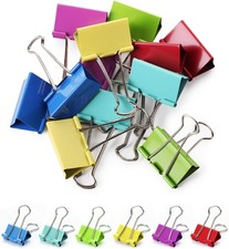 Extra Large Binder Clips 2 Inch 12 Pack Assorted Color Binder Clips Extra Large