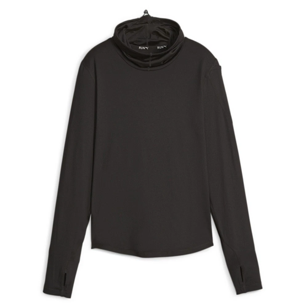 Pullover camicia donna PUMA Run spazzolato Cloudspun manica lunga taglia XS casual top