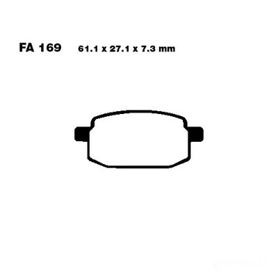Bremsbelag Bremsbeläge EBC SFAC169 vorne für Azel Diamond Back 50 4T 2009-2010