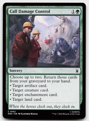 Call Damage Control 162 Common Marvel Super Heroes Magic: The Gathering NM