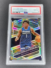 2023 Panini Spectra BLUE & ORANGE International #197 Anthony Edwards /25 PSA 10