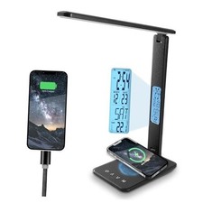 Desk lamp,LED Lamp with Wireless Charger,USB Charger Port,Touch Control,3