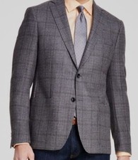 Michael Kors Men's Gray Houndstooth Wool Stretch Sport Coat Suit Jacket Size 42S