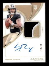 SPENCER RATTLER 2024 IMMACULATE ROOKIE GOLD 3-CLR JERSEY PATCH AUTO #08/25 T6569