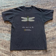 National Geographic Black Dragonfly T-Shirt S-5XL Unisex