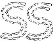 Hanging Swing Chair Chain Kit, 2 Set Stainless Steel Hardware 39.37", Silver