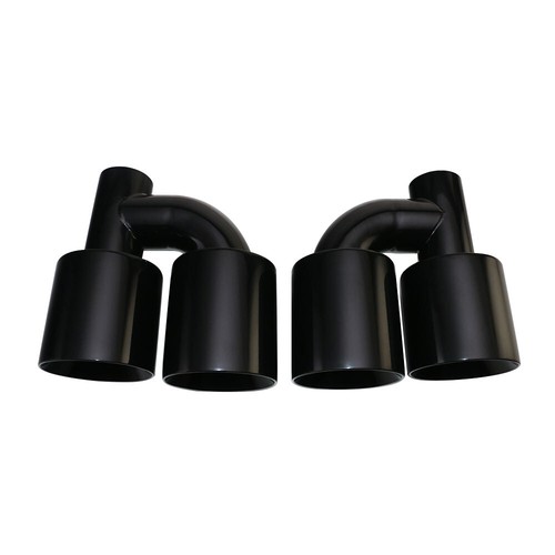 "Par de puntas de tubo de escape dobles negras de 2,5"" ID 3,5"" ID" de escape dobles - Imagen 7 de 7