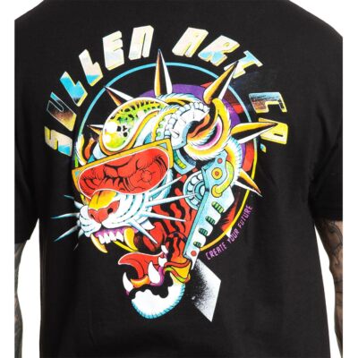 Sullen Clothing T-Shirt - Space Cat Tiger Nieten Gebiss Brille Skelett