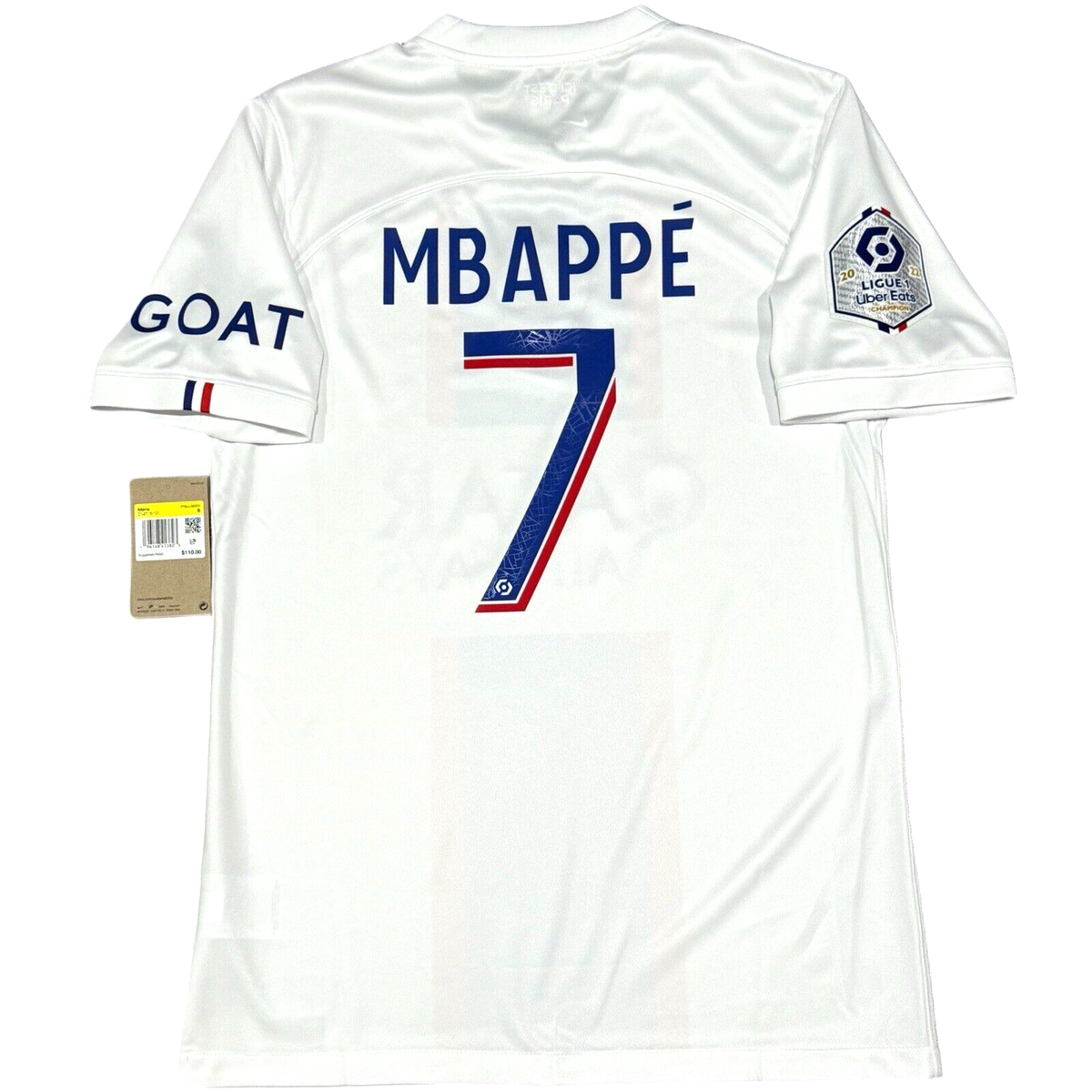 2022/23 PSG Third Jersey #7 Mbappe Small Nike Soccer League