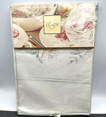 Lenox Artists Sketchbook Oval Tablecloth 60 x84  Floral Multicolor Cotton Spring