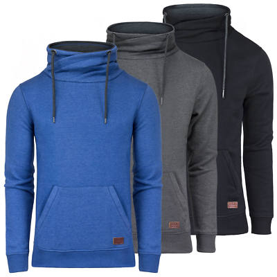 BLEND Herren Sweatshirt Pullover Unisex Sweater Pulli Bauchtasche Kragen