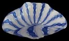Vintage Murano Blue & White Art Glass Ashtray Genuine Venetian Trinket Dish