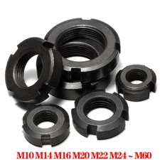 Round Locknut Slotted Nuts Retaining Castle Nuts M10 M14 M16 M20 M22 M24 M26~M60