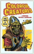 Jeff Butler SIGNED Art Sketch Book / Coloring Book Colorful Creatures / Monsters