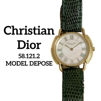 Dior Ladies Vintage Watch Shell Dial Roman Numerals White Dior Ladies Vintage Watch Shell Dial Roman Numerals White